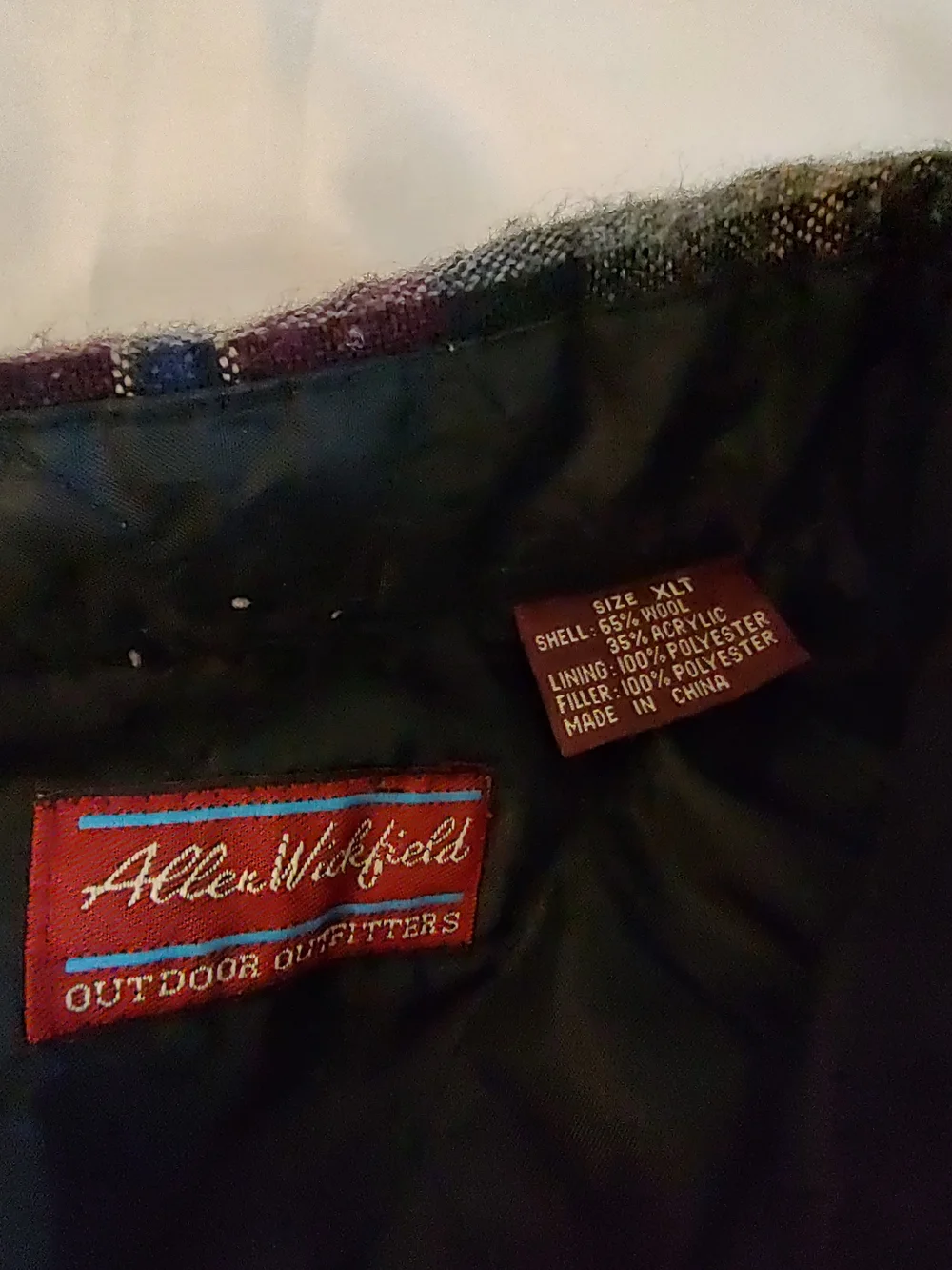 Vintage Men's Allen Wickfield Red Plaid Performance Jacket